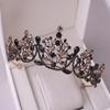 Baroque Retro Black Rhinestone Queen Crown Headdress for Weddings & 18th Birthdays - 2022 New Style