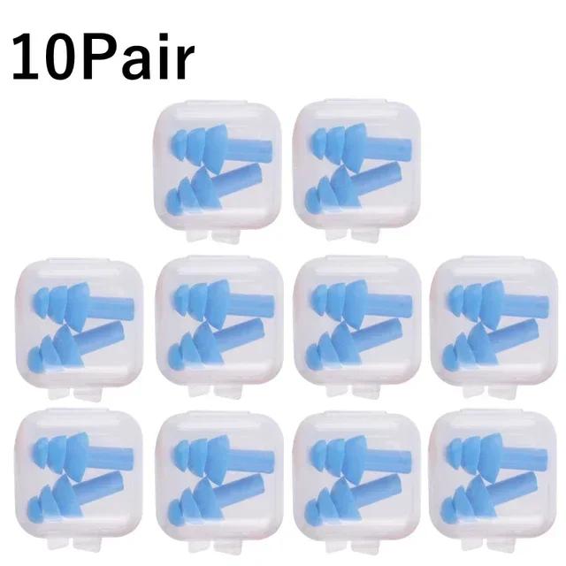 Reusable Noise Reduction Sleeping Ear Plugs Hearing Protector with Box Soft Silicone Earplugs Waterproof Swimming Ear Plugs