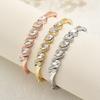 Glass Crystal Inlaid Twist Fashion Bracelet Light Luxury Niche Exquisite Temperament Jewelry Bracelet