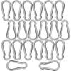 Carabiner - AIMOONSA - M5 - Stainless Steel 304 - Pack of 20 - 4.9 Cm / 81 Kg