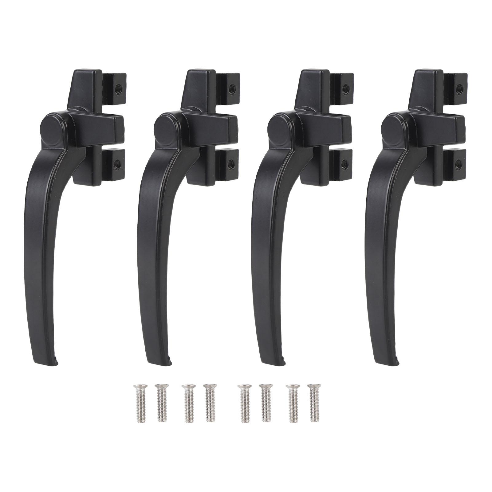 

4 шт. оконная ручка из алюминиевого сплава, оконная ручка с замком для внутренних и наружных раздвижных дверей чёрный