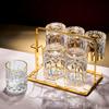 Elegant 150ml Crystal Glass Tumbler Set Whiskey Baijiu Beer 6pcs Modern Home Barware Lead-Free Transparent Or Gold-Trimmed