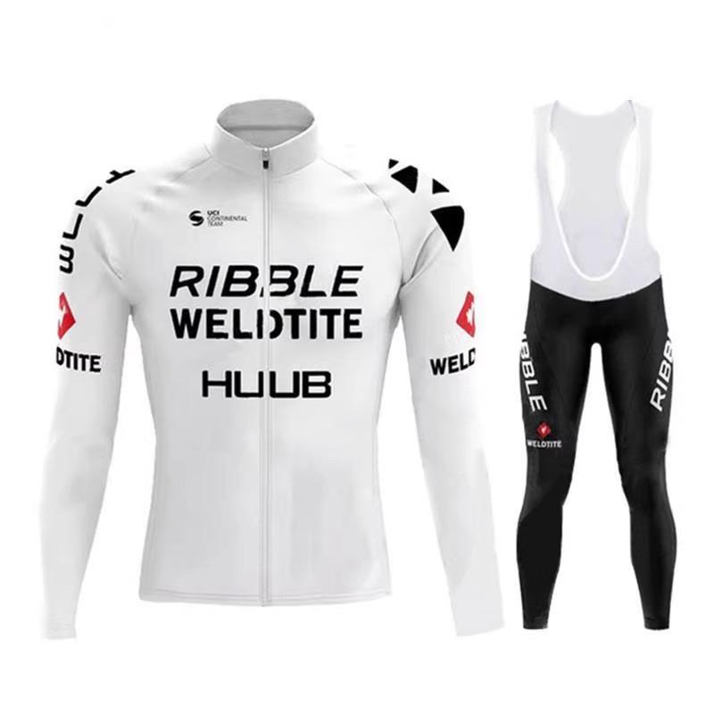 Winter Fleece Cycling Jersey Set Long Sleeve Thermal Bike Wear Men Women