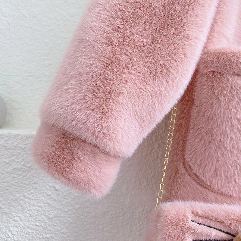 Jenterjakke Høst Vinter Varm Pelskåpe Jenter Jul Prinsesse Yttertøy Søt Barn
