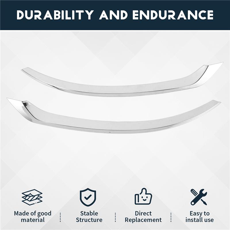 Car Chrome Rear Fog Light Tail Lamp Eyelid Cover Trim For VOLVO XC90 2016- Car Accessories-M53K