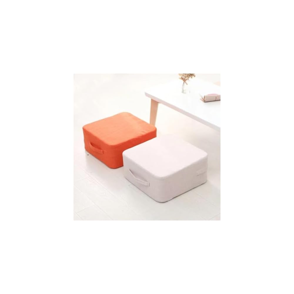 Riuuyyi Cushion Extra Thick Footstool Thick Stool Square High Rebound Floor Mat Hard Mat Handle