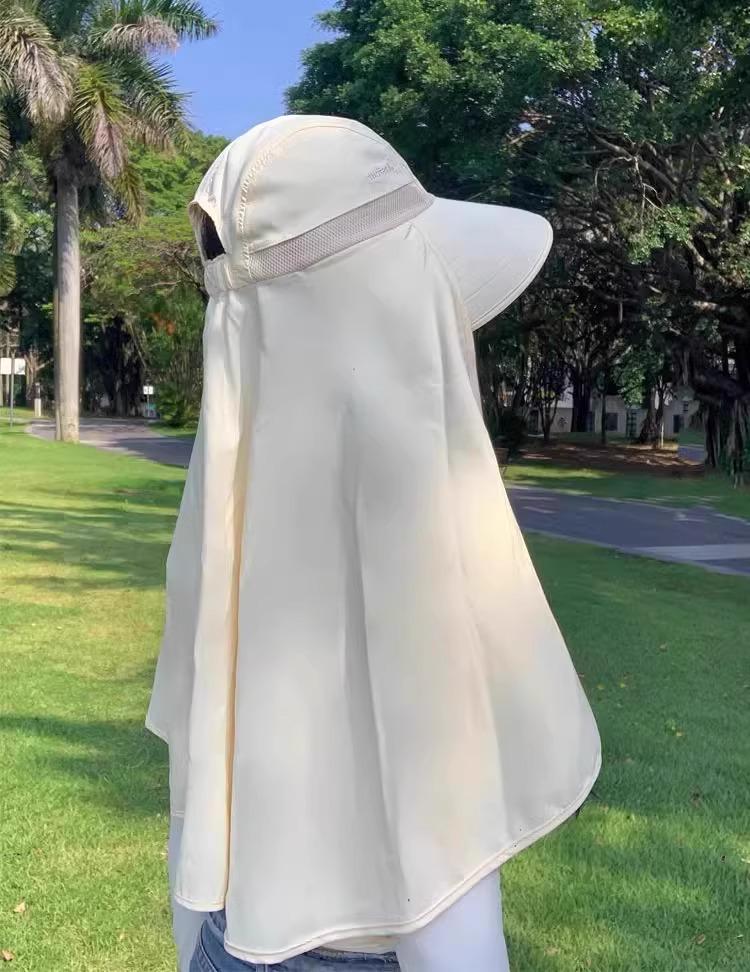 Women's Sun Protection Hat with Full Face, Neck, and Shoulder Coverage - Extra Large Shawl Style Fisherman Hat for Summer