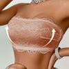 Soutien-gorge push-up sans bretelles en dentelle ultra-fine Lingerie sexy avec un beau dos
