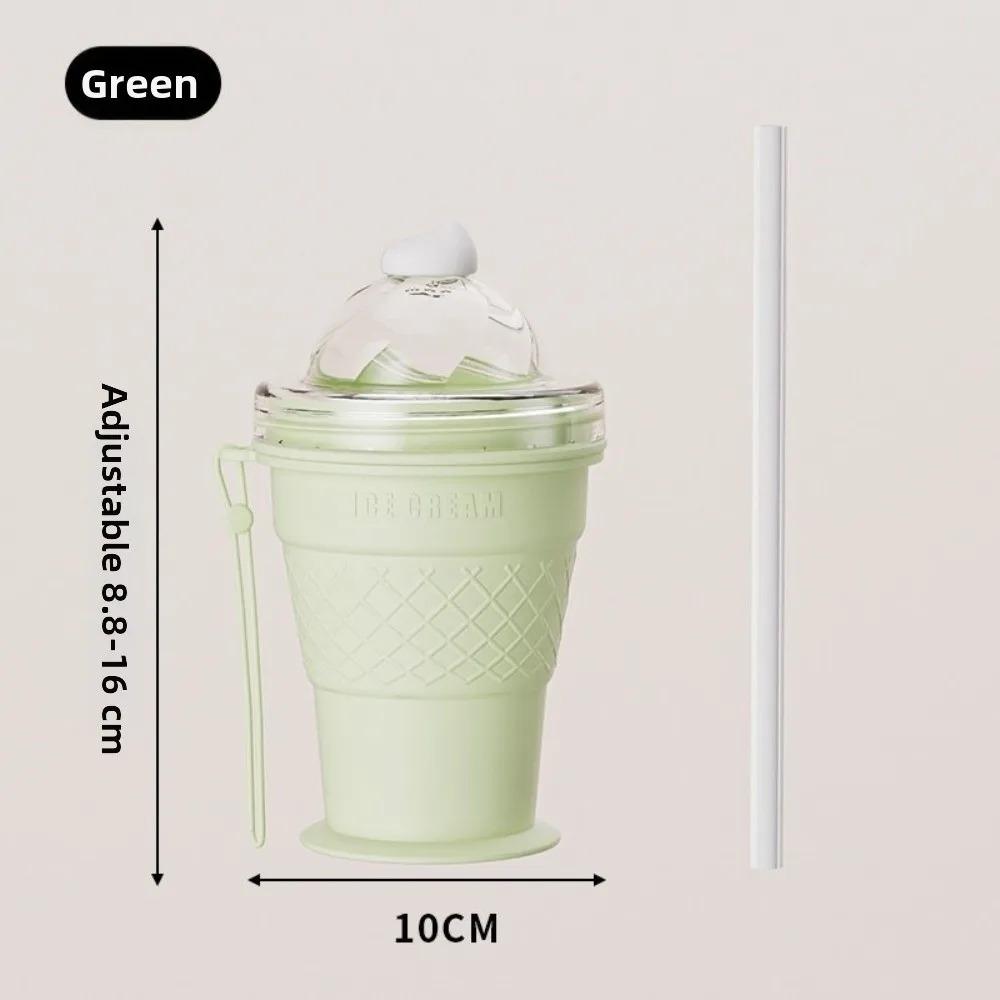 2-in-1 Silicone Folding Ice Hockey Cup Ice Making Drinking Cup 2-in-1 Multifunctional Portable Water Cup for Summer Outings