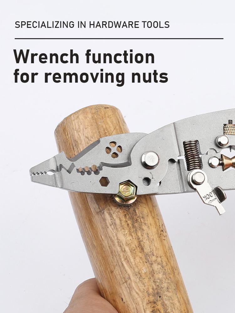 10 In 1 Hand Tool Multifunct Wire Stripper Heavy Duty Universal Pliers Wire Stripper Cable Cutter Terminal Crimping Hand Tool