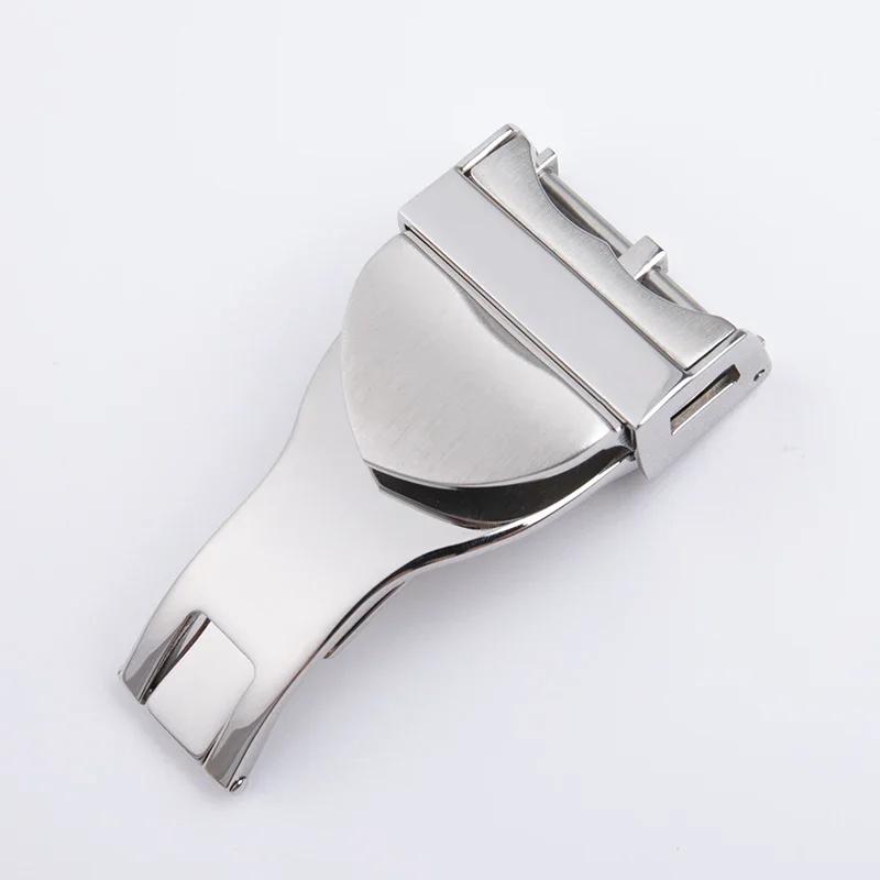 

Пряжка-раскладывающаяся из нержавеющей стали 316L 18 мм для ремешка Tudor, кожаного ремешка, резинового ремешка, серебристая складная пряжка 18mm
