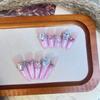 Pink Enchantress: Handmade Zircon & Diamond Luxury Nails for Manicures