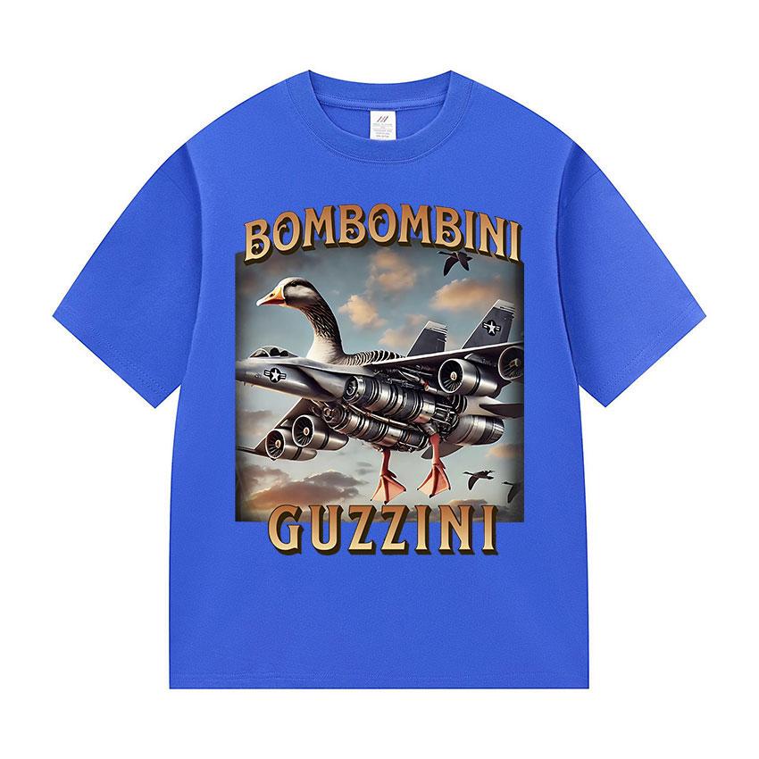 Bombombini Guzzini Funny Goose Meme Graphics T Shirts Men Women Summer Cotton Short Sleeve T-Shirt Fashion Casual O-Neck T Shirt
