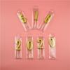 Gold Number Candles (0–9) – Multi-color Smokeless Birthday Set in PVC Box.