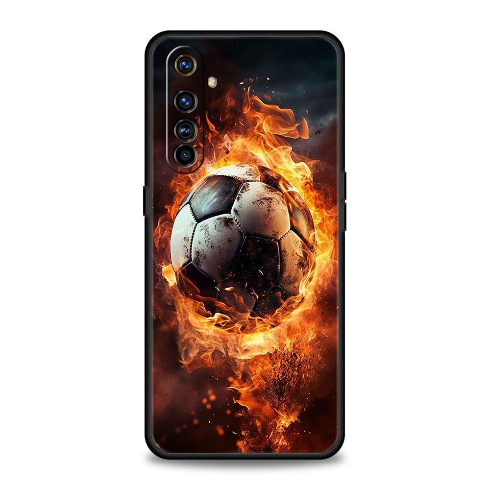 For Realme GT Neo 2 3 3T 5 Phone Case 12 11 5G 10 9 8 5G 7 6 GT5 GT3 GT2 Pro C21 C11 C25 C35 Cover Football Passion Soccer Ball