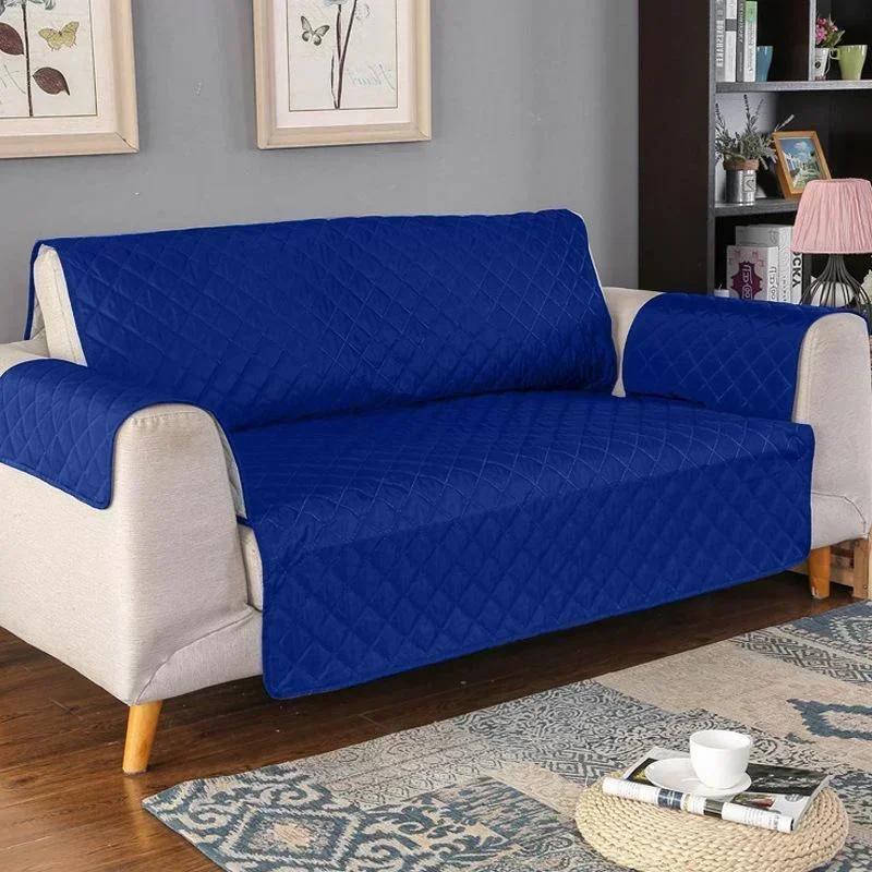 1 2 3 Seater Waterproof Sofa Cover Plaid Fabric Anti-Slip Pet Dog Kids Sofa Mat Covers Luxury Living Room Sofas Slipcovers