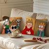E-EDDSWORLD Zeichentrickanimation Stitch Glücksdrache Kissenbezug Sofakissenbezug Heimzimmerdekoration Kindergeschenk