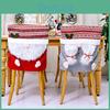 Festive Christmas Chair Covers With Long Mustached Red And Gray Designs For Holiday Decor