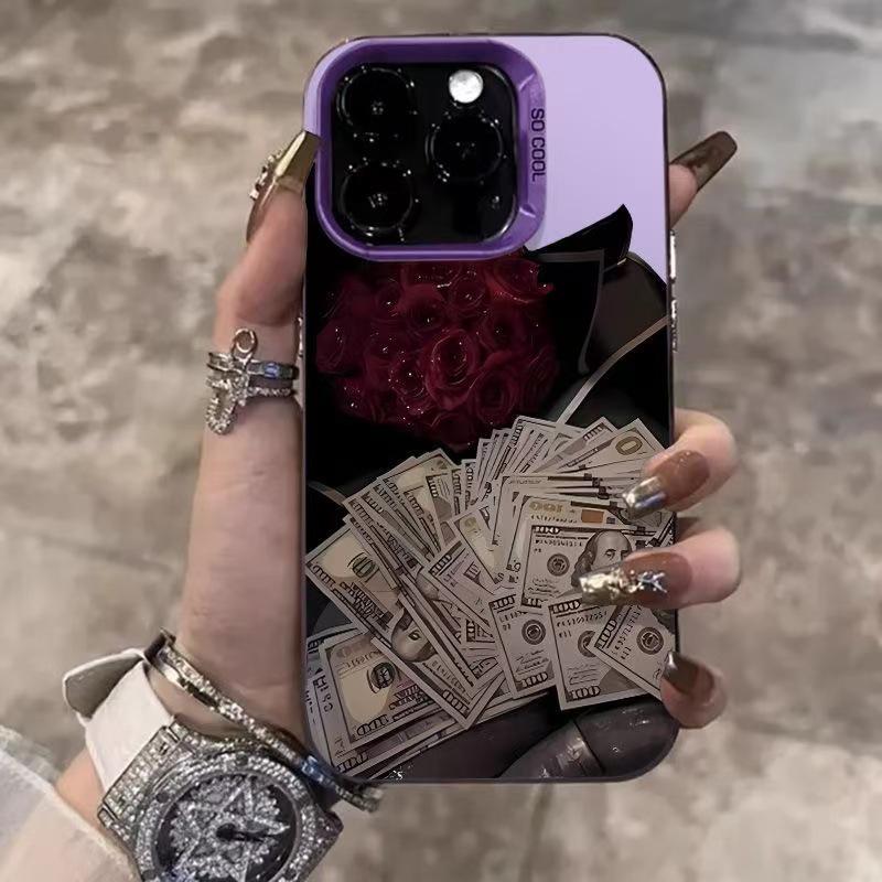 Rose Cross-Border Mobile Case for Apple iPhone 13/14/15Pro/16Pro/17 - European & American High-End Design