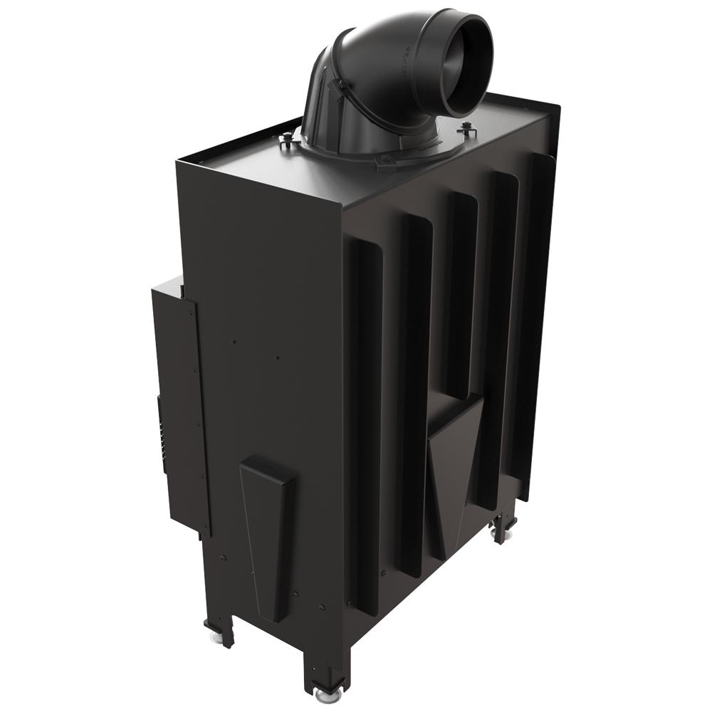 Air fireplace insert KRATKI FLOKI S 8kW Ø160 Recuperation Steel SET