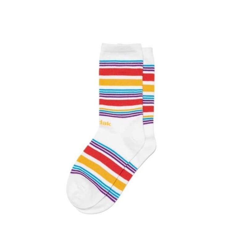 KODAK Apparel Multicolor Striped Socks WHITE