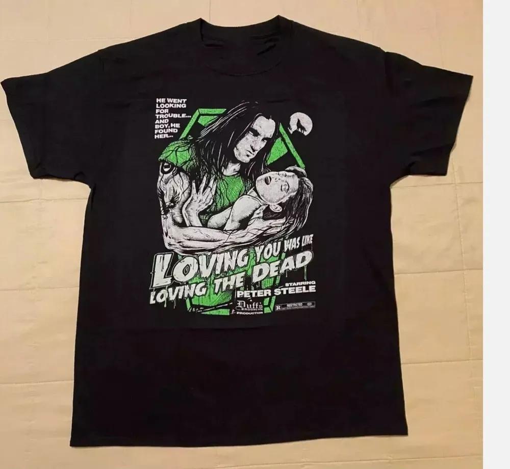 Unisex Short Sleeve Crew Neck Cotton T Shirt Type O Negative S
