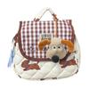 Puppy Dog Printed Checkered Pattern Children Backpack Suitable Parent Children
