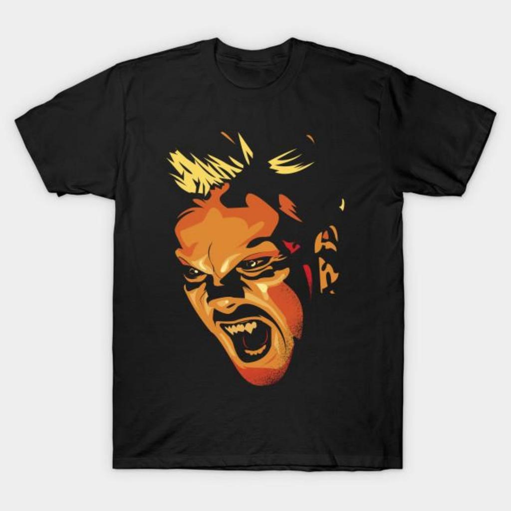 Men Black Print T-shirt All Is Lost Boys No-Cut Transfer Paper Print Cotton Tshirt