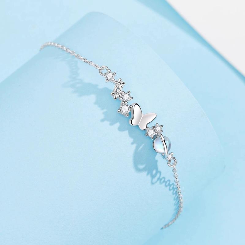 Moonstone Butterfly Bracelet Women Dreamy Planet Sweet Hand Jewelry