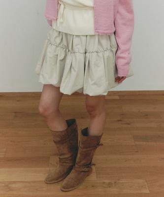Ceme Shrring Balloon Mini Skirt(Cr)