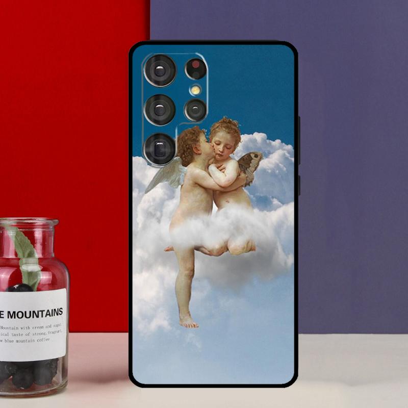 Renaissance-Engel im Himmel Hülle Case Für Samsung Galaxy S25 Ultra S9 S10 S20 S21 S22 Plus S23 Ultra S24 FE Handyhülle