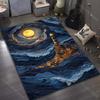 1PC Lighthouse and Dreamy Moonlight Pattern Rug Carpets for Bedroom Living Room Sofa Mat Creative Door Mat Cloakroom Home Decor
