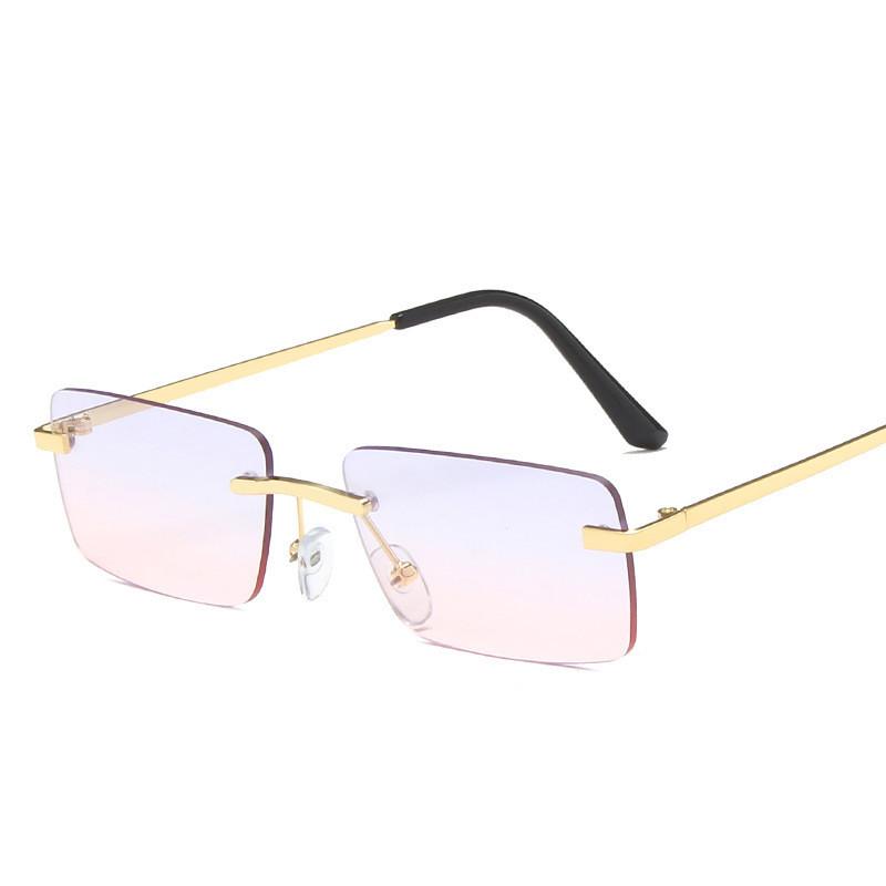 

Fashion Latest Rectangle Sunglasses for Women Men Rimless Small Sun Eyeglasses Female Male Gafas De Sol Glasses Eyeglasses Sunglasses UV400 only 1pcs sunglasses