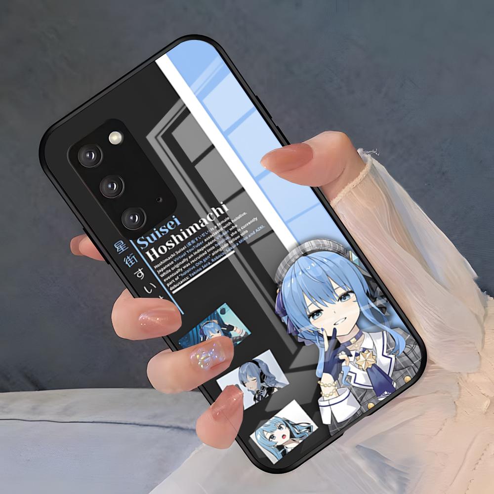 H-Hoshimachi Suisei Handyhülle Für Samsung S26 S25 Plus S20 S20 Plus S22 Ultra S23 FE S21 Plus S21 Ultra Glasabdeckung