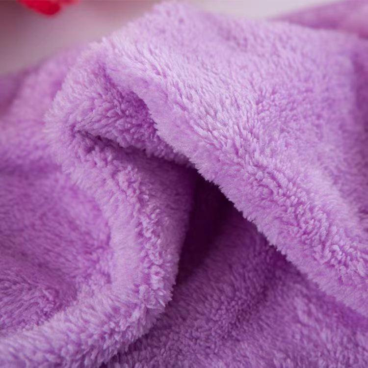 High-Density Coral Fleece Kids' Towel - Absorbent Face & Makeup Wipe