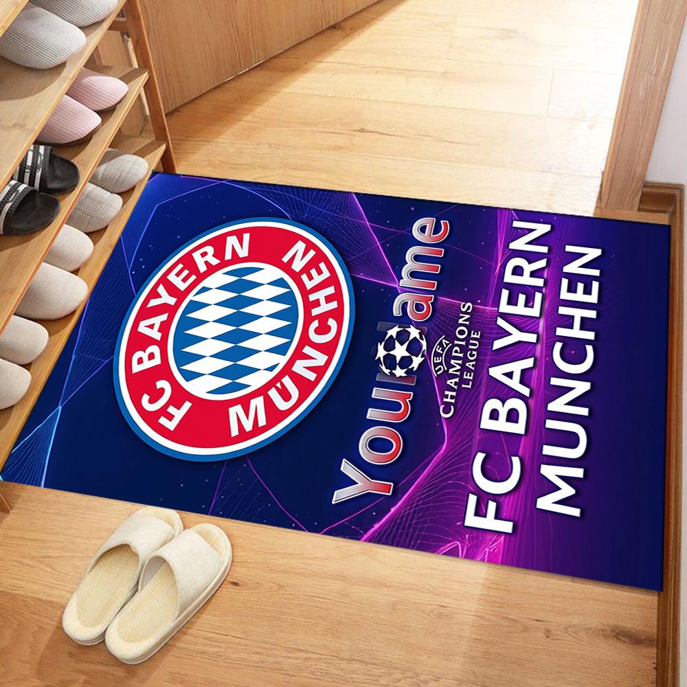 Fußball‑club Bayern München E.v. 1 Customize Your Name Area Rug Design for Living Rooms Game Room Kitchen Foyer Antislip Carpet Decorate Offices