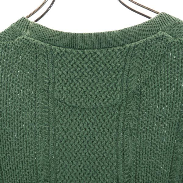 Mr.GENTLEMAN Short Sleeve Sweater M Green Knit Men's Used