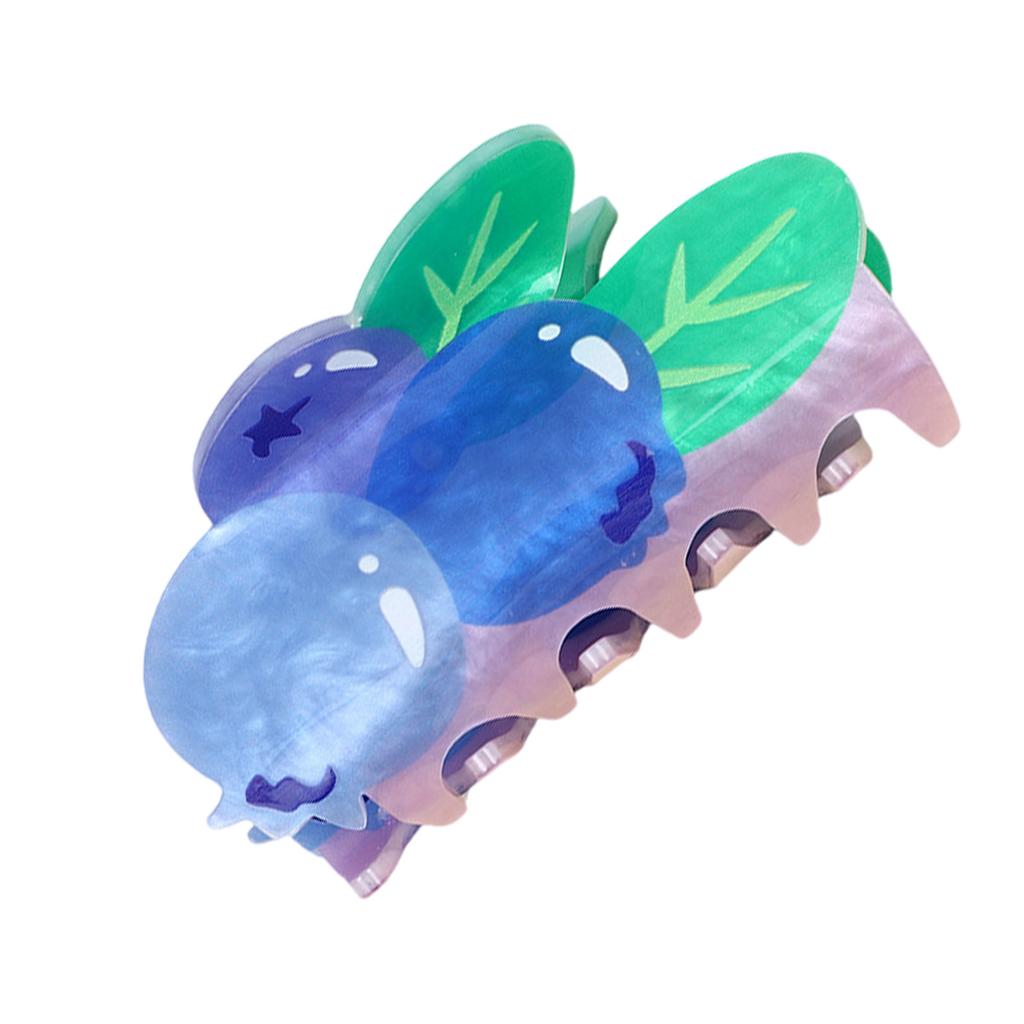 Fruit Theme Acrylic Hair Claw Clip For Women and Girl Ponytail Holder Strong Hair Grip With Vibrancy Color Daily Wear