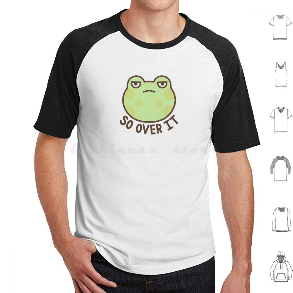So Over It Frog T Shirt 6xl Cotton Cool Tee Frog Over It Meme Funny Frogs Cute Angry Animals Animal Green Goblincore