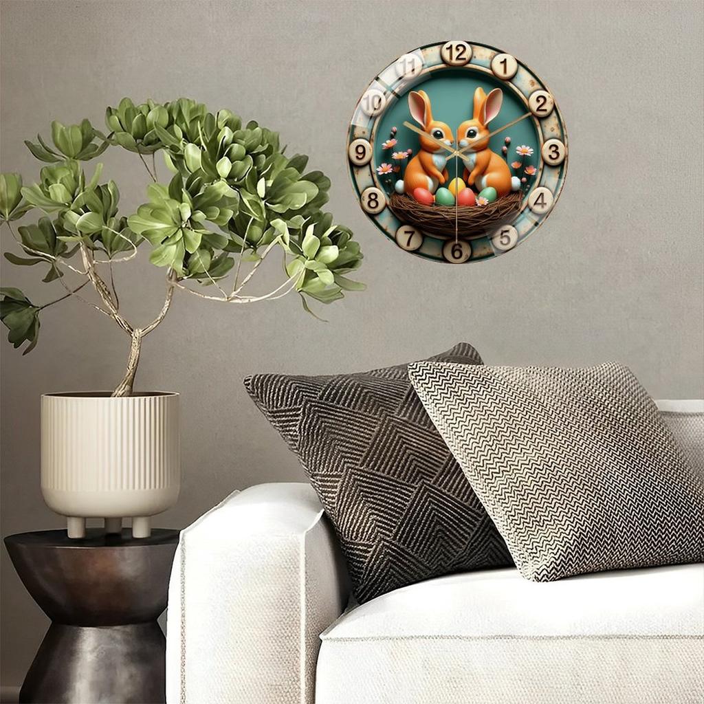 12 Inch Glass Wall Clock with Ultra-Clear Glass for Maximum Readability