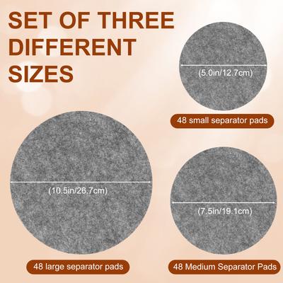 84/96/144 Pcs Pot Divider Pad Plate Storage Dividers Cuttable Felt Plate Separators Round China Dish Protectors for Tableware