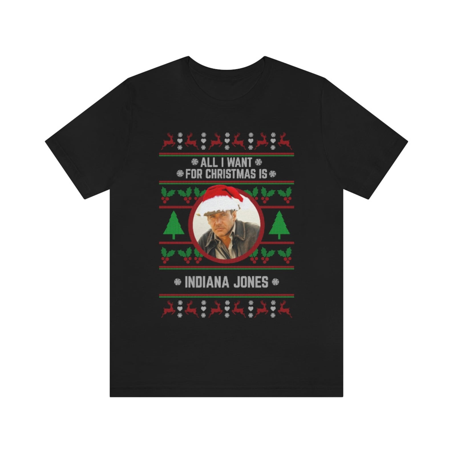 All I want for Christmas is Indiana Jones T-shirt 3XL