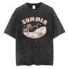 Summer Woman Cotton Washed T-Shirts Stay Salty You Are The Salt of The Earth Printed Tops Loose O-Neck Vintage Female Clothes