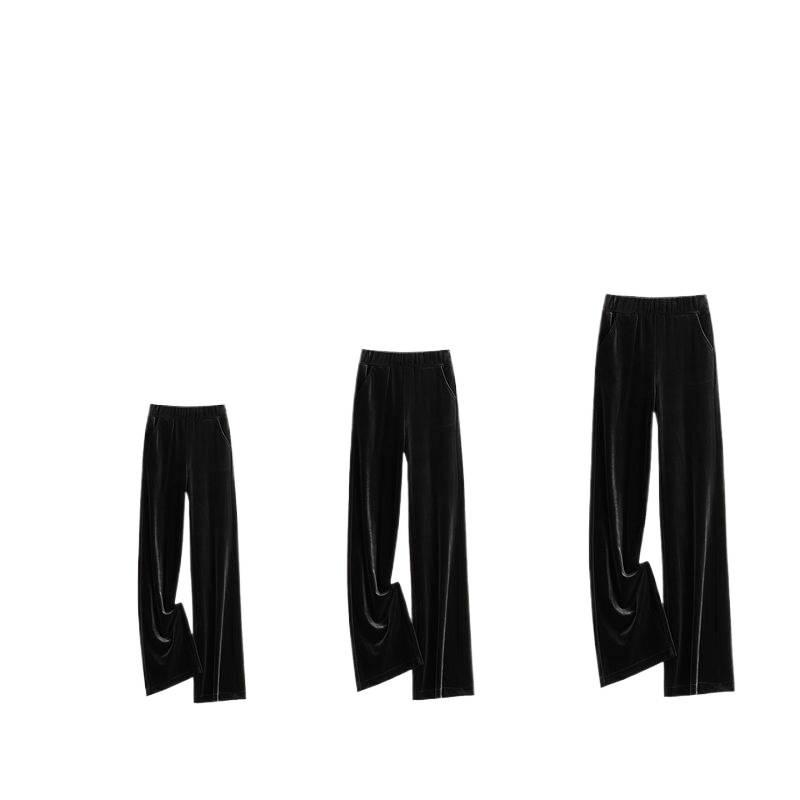 2025 Women's High-Waisted Loose Slim-Fit Velvet Wide-Leg Trousers