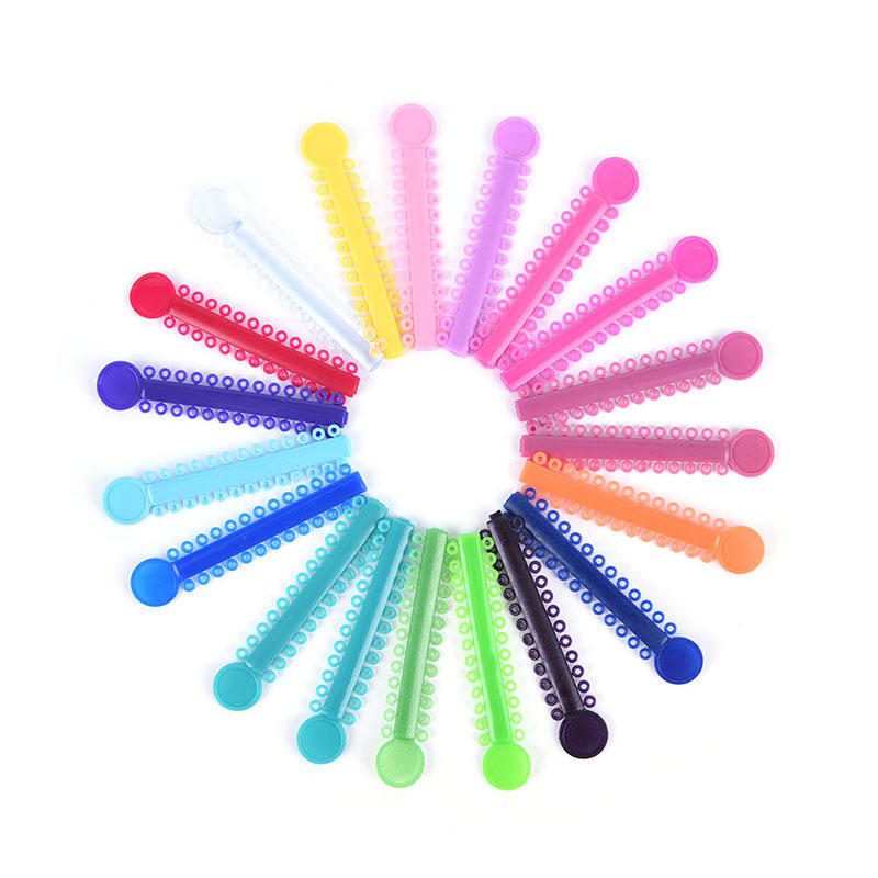 20Pcs 1Pack Dental Ligature Ties Orthodontics Elastic Rubber Bands Multi Colour