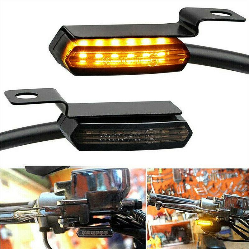 2pcs Motorcycle Turn Signals Handlebar Light For Harley Davidson Sportster 1200 883 Running Lights Mini Lamp Car Accessories