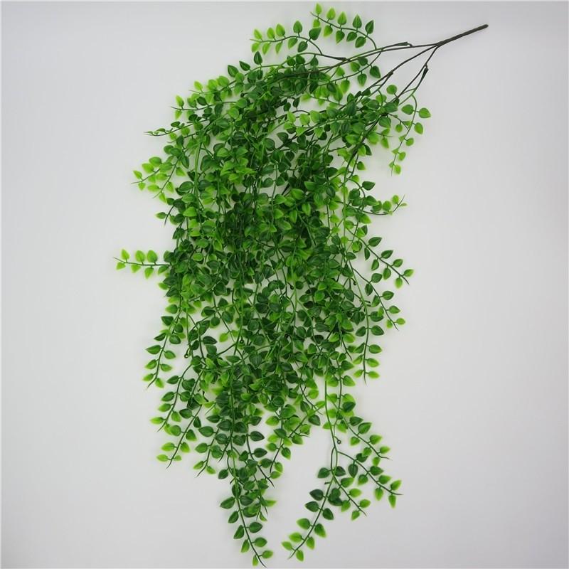 Artificial Green Plant Wall Decor With Plastic Vines For Living Room Handmade Style