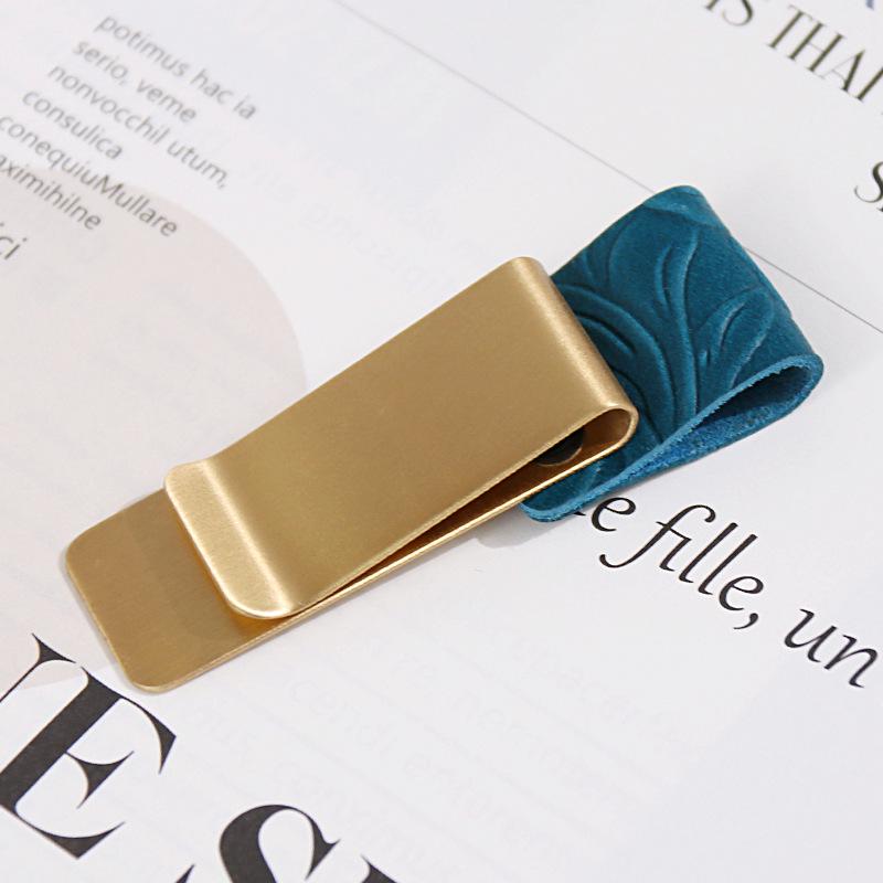 Brass Clip & Pen Holder for Laptops and Planners