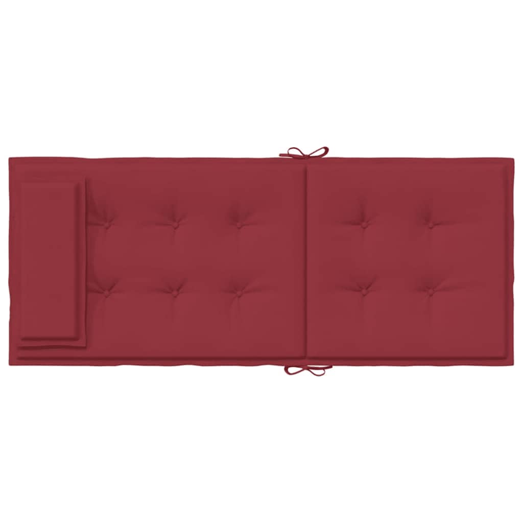 High-Backed Chair Cushions, 2 Pcs., Wine Red