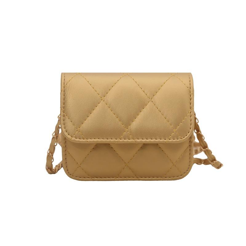 Rhombus Retro Chain Early Autumn New Fashion Trend Solid Color Fashion Shoulder Crossbody Small Square Bag